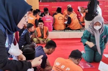 Gandeng KOPDAS, Rutan Sumenep Skrining Kesehatan Warga Binaan Pemasyarakatan, Jum'at (20/10/2023)