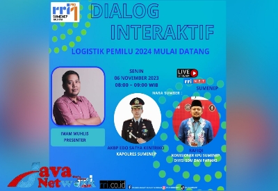 Pamflet Kapolres Sumenep AKBP Edo Satya Kentriko, SH, SIK, MH Menggelar Dialog Interaktif Pro1 RRI Sumenep, Senin (06/11/2023)