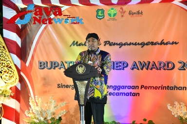 Bupati Sumenep Achmad Fauzi Wongsojudo, SH, MH Saat Memberikan Sambutan Di Acara Bupati Sumenep Award 2023, Selasa (14/11/2023)