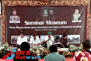 Kadisbudporapar Kabupaten Sumenep, Moh Iksan SPd MT di Saat Acara Seminar Meseum di Pendopo Agung Keraton Sumenep