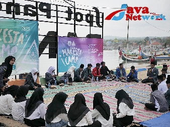 Suasana Makesta IPNU-IPPNU STKIP PGRI Sumenep di Pantai Matahari Desa Lobuk Kecamatan Bluto Sumenep, Sabtu (25/11/2023)