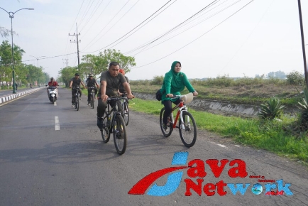 Dandim 0827/Sumenep Gowes Bersama Prajurit dan Persit Kunjungi Koramil 06 Saronggi