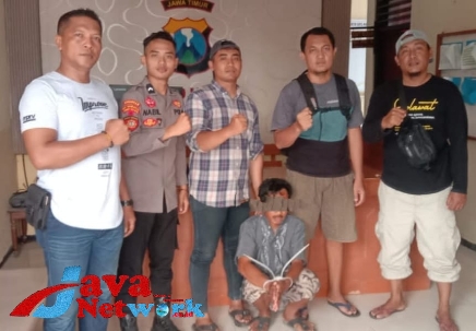 Pelaku RI Saat Diamankan Polres Sumenep, Jum'at (08/12/2023).