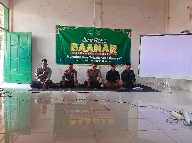 Suasana Sosialisasi Narkoba di Lembaga Pendidikan Islam Al-Ibrohimi Desa Sentol Daya Kecamatan Pragaan, Rabu (24/01/2024)