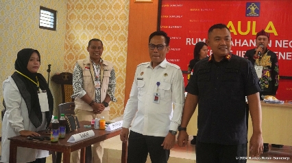 Pelaksanaan Pemilu 2024 Rutan Sumenep Dipantau Perwakilan Kanwil Kemenkumham Jatim, Rabu (14/02/2024)