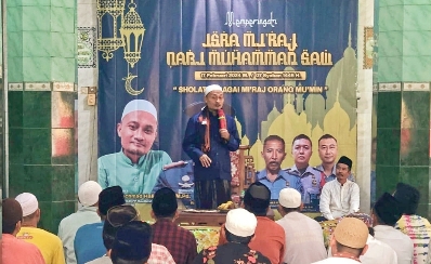 Suasana Peringatan Isra' dan Mi'raj di Rumah Tahanan Kelas IIB Sumenep, Sabtu (16/02/2024)