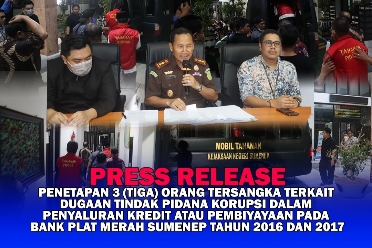 Konferensi Pers Kajari Sumenep Trimo SH MH Pada Kasus Tipidkor BSI Sumenep, Selasa (20/02/2024) malam