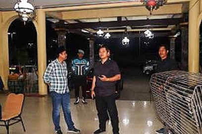 Kapolres Sumenep Saat Pelaksanaan Pemantauan Rapat Pleno Terbuka Rekapitulasi Perolehan Suara di Tingkat Kabupaten