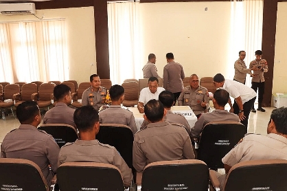 Polres Sumenep Saat Menerima Kunjungan Tim BPK RI di Aula Sanika Satyawada Polres Sumenep, Senin (04/03/2024)
