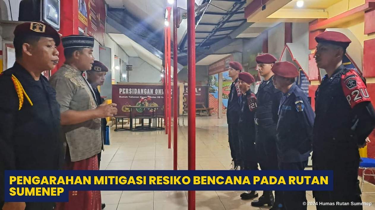 Karutan Sumenep Ridwan Susilo, Amd, IP, MM Saat Memberikan Arahan Kepada Anggota Penjagaan, Sabtu 23 Maret 2024
