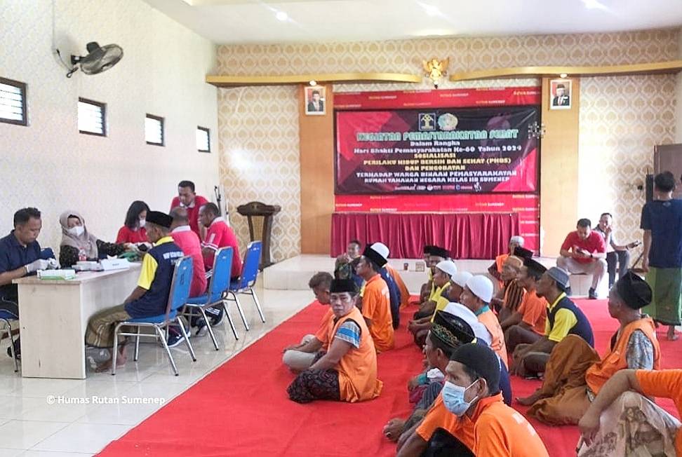 Suasana Bhakti Kesehatan Rutan Sumenep, Sabtu (20/04/2024)