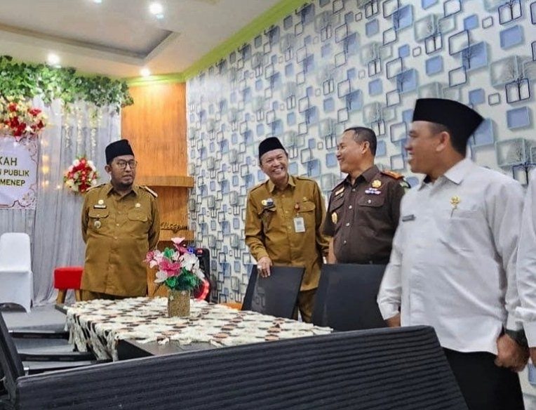 Bupati Achmad Fauzi Wongsojudo, Kajari Trimo SH MH Kepala Kemenag Sumenep, Abdul Wasid, MPd di MPP, Selasa (04/06/2024)