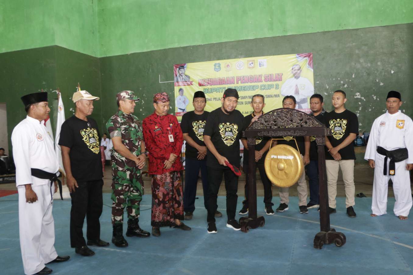 Kasdim Hadiri Pembukaan Kejuaraan PSN Perisai Putih Pencak Silat Bupati Sumenep Cup 3