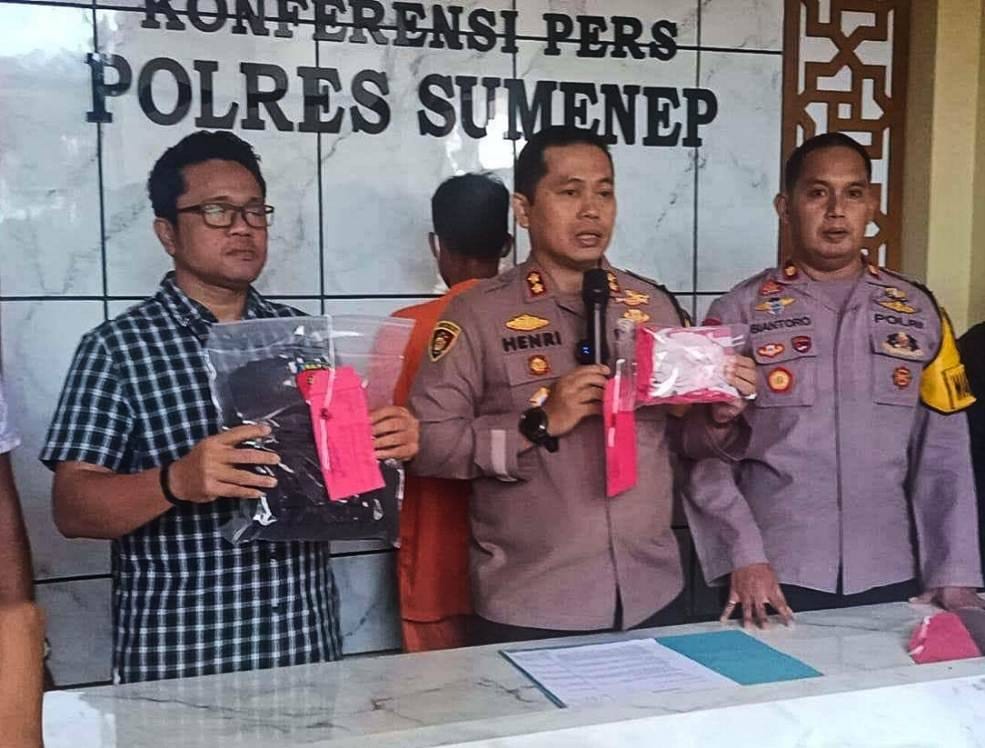 Dari Wakapolres Sumenep, Kompol Trie Sis Biantoro, SPd, SIK, MH, Kapolres AKBP Henri Noveri Santoso, SH, SIK, MM Kasat Reskrim AKP Erwin