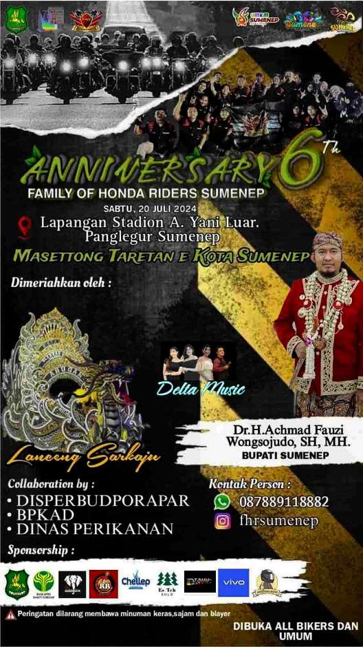 Pamflet FHR Bersama Pemkab Gelar Anniversary ke-6