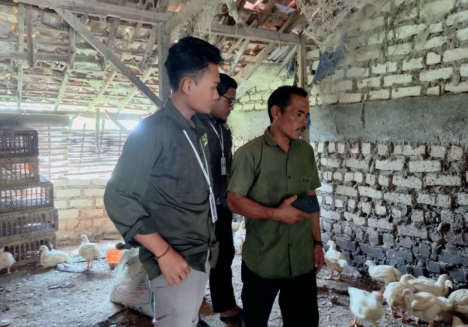 Haji Ishaq Pengusaha Daging Memperlihatkan Kepada Mahasiswa KKN Posko 22 STKIP PGRI Sumenep, Ahad (28/07/2024)