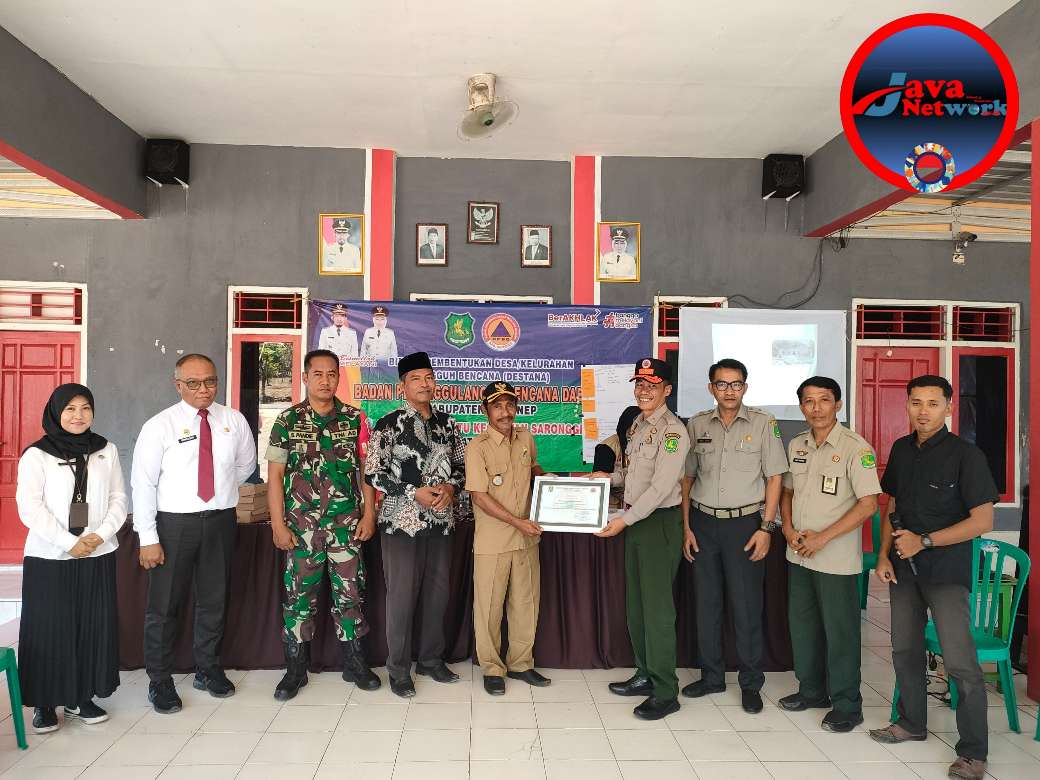 BPBD Sumenep Gelar Sosialisasi Pembentukan Destana di Desa Pagarbatu Saronggi, Senin (19/08/2024)