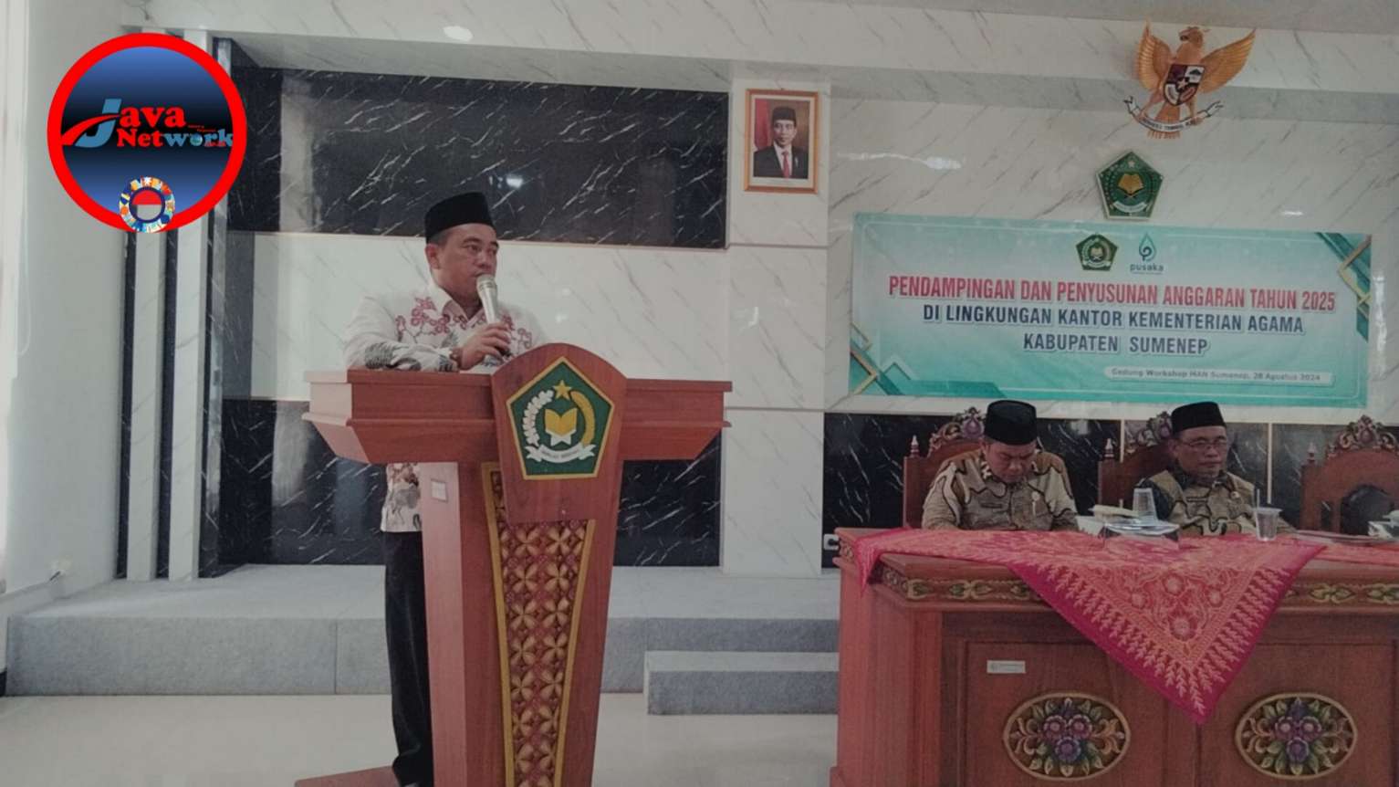 Kepala Kemenag Sumenep Saat Memberikan Sambutan Pada Acara Pendampingan Dan Penyusunan Anggaran Tahun 2025