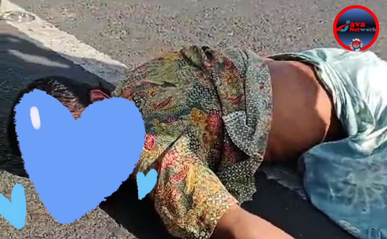 Maswi Korban Laka Lantas Tunggal Dijalan Raya Gapura Desa Paberasan Kecamatan Kota Kabupaten Sumenep, Rabu (11/09/2024)