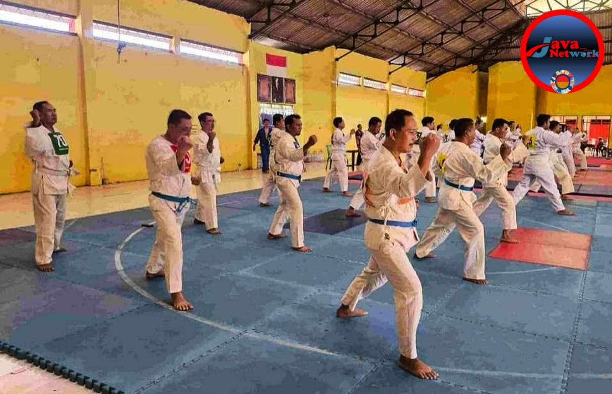 Suasana Ujian Bela Diri Polres Sumenep di Gor A Yani Pangligur Sumenep 