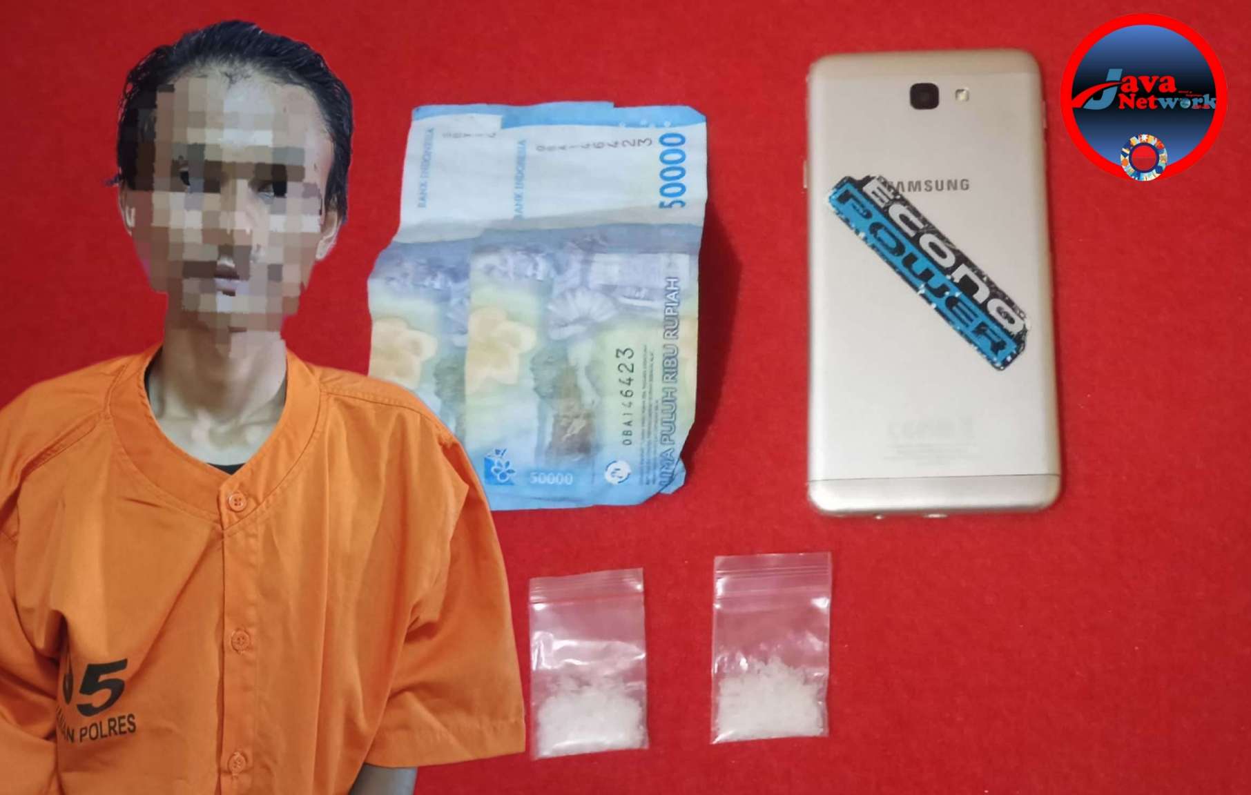 Pelaku Inisial HG Warga Desa Beragung Guluk-Guluk Ditangkap Satresnarkoba Polres Sumenep Bersama Barang Buktinya