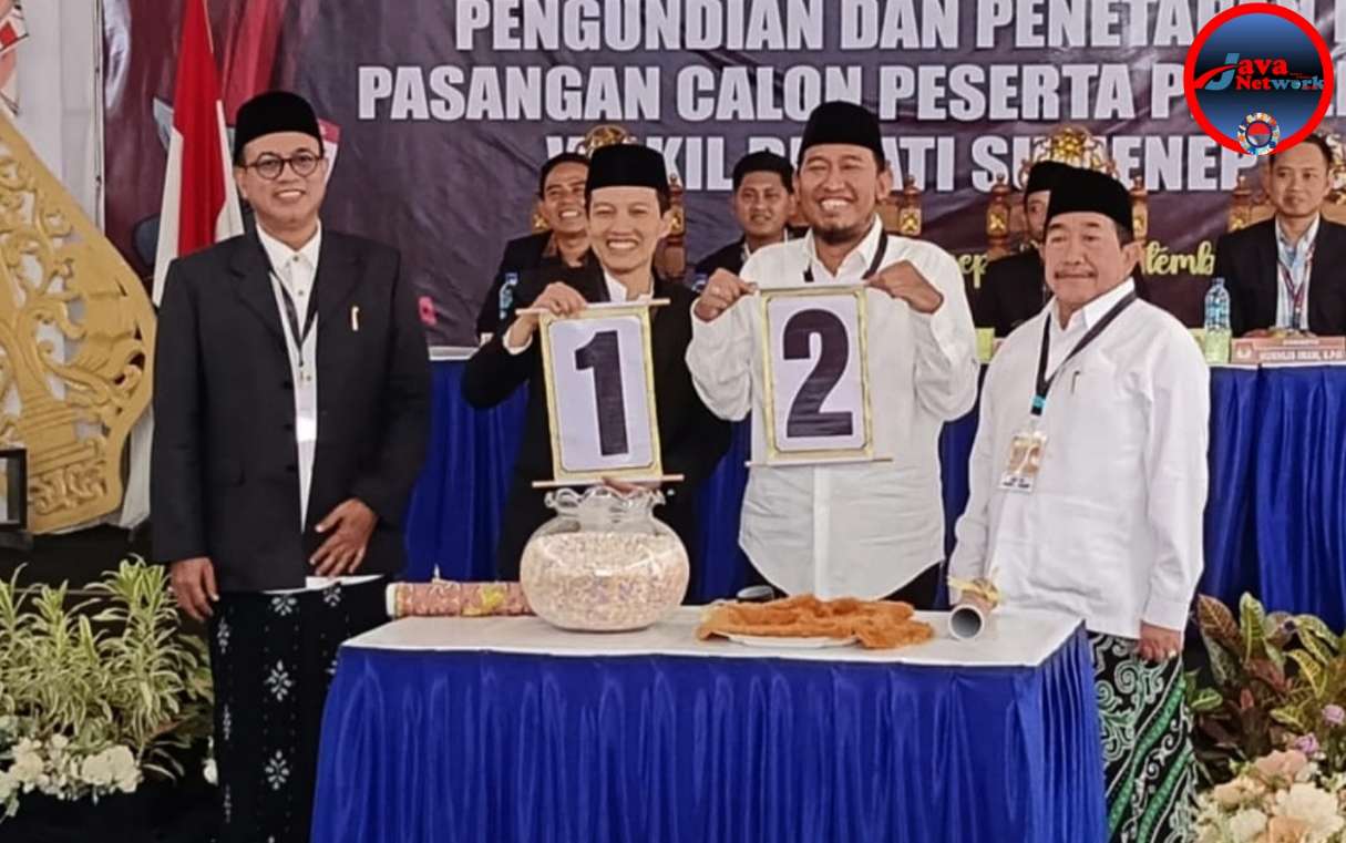 KPU Sumenep Tetapkan Paslon FINAL Nomer Urut 1 dan Paslon FAHAM Nomer Urut 2
