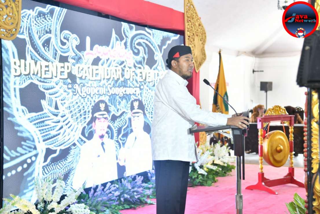 Bupati Sumenep, Dr. H. Achmad Fauzi Wongsojudo, SH, MH Saat Memberikan Sambutan di Acara Launching Calender Of Event Sumenep 2025 di Pendopo Agung Keraton Sumenep, Selasa (24/09/2024)
