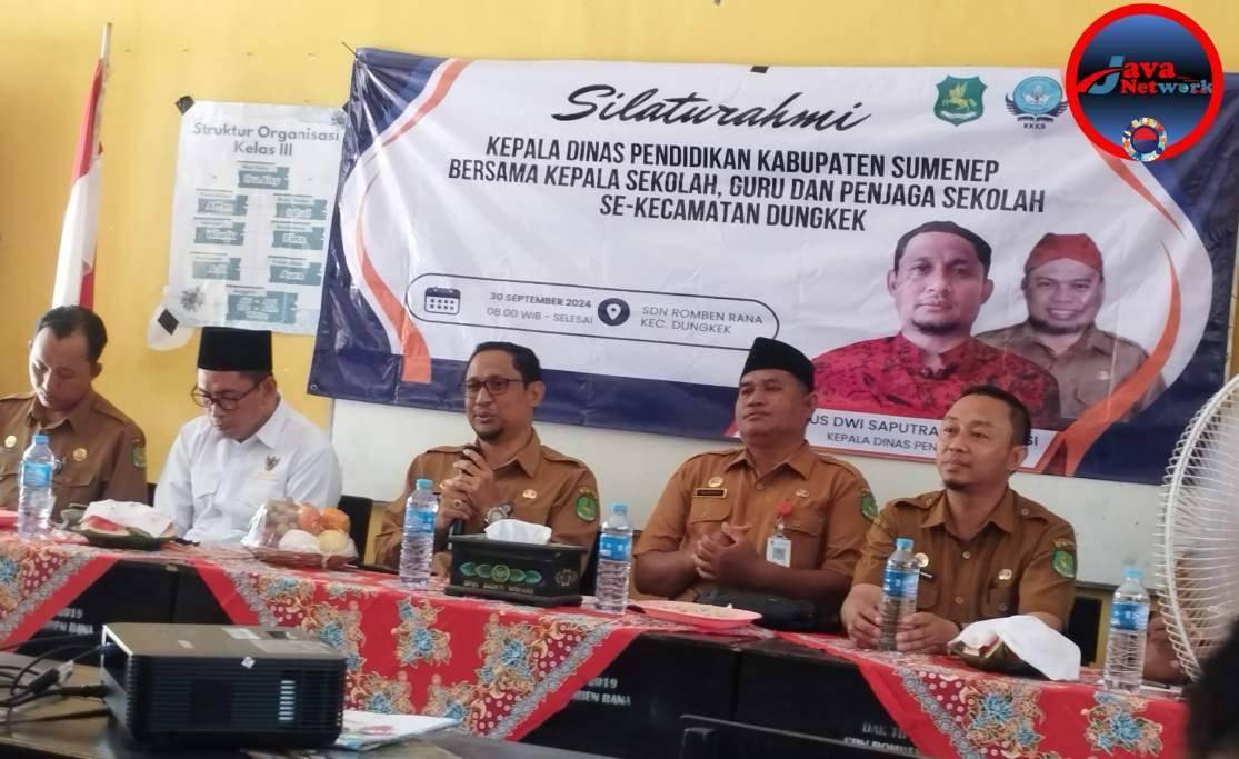 Silaturahmi Kadisdik Sumenep Agus Dwi Saputra, S.Sos, MSi Bersama Kepala Sekolah 
(KS), Guru, Penjaga SD se-Kecamatan Dungkek
