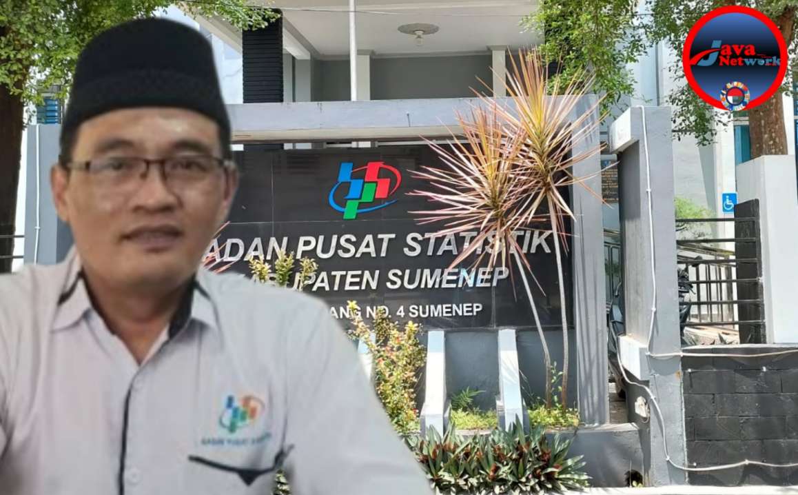 Kepala BPS Kabupaten Sumenep, Joko Santoso, SE, MSi dan Kantor BPS Sumenep di Jalan Seludang Kecamatan Kota Sumenep