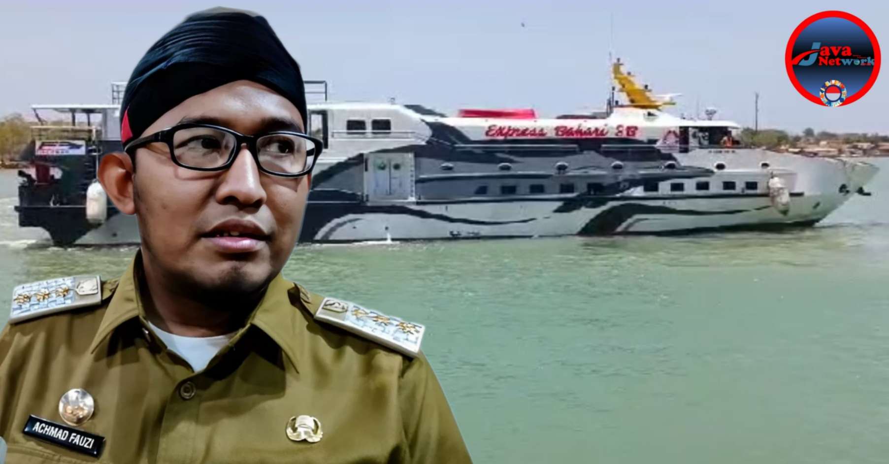 Bupati Sumenep Achmad Fauzi Wongsojudo dan Kapal Cepat Express Bahari Tiba di Pelabuhan Kalianget Senin (07/10/2024)