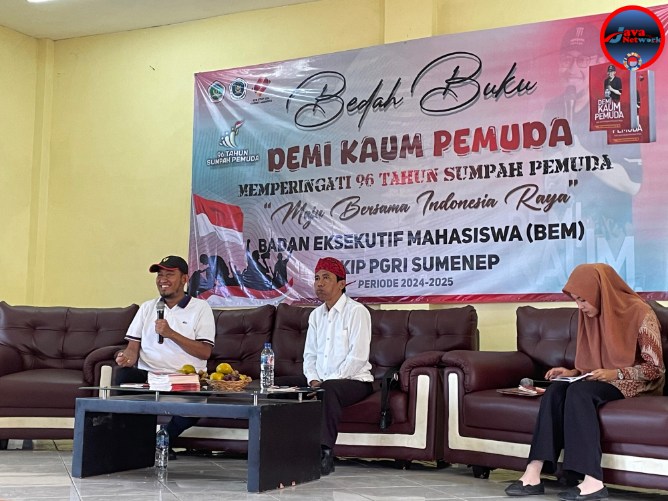 Dalam Rangka Peringati HSP ke-96, BEM STKIP PGRI Sumenep Bedah Buku Demi Kaum Muda Karya Achmad Fauzi Wongsojudo