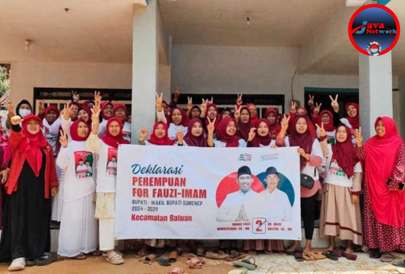 Perempuan FAHAM Desa Batuan Saat Deklarasi Dukungan Kepada Paslon FAHAM