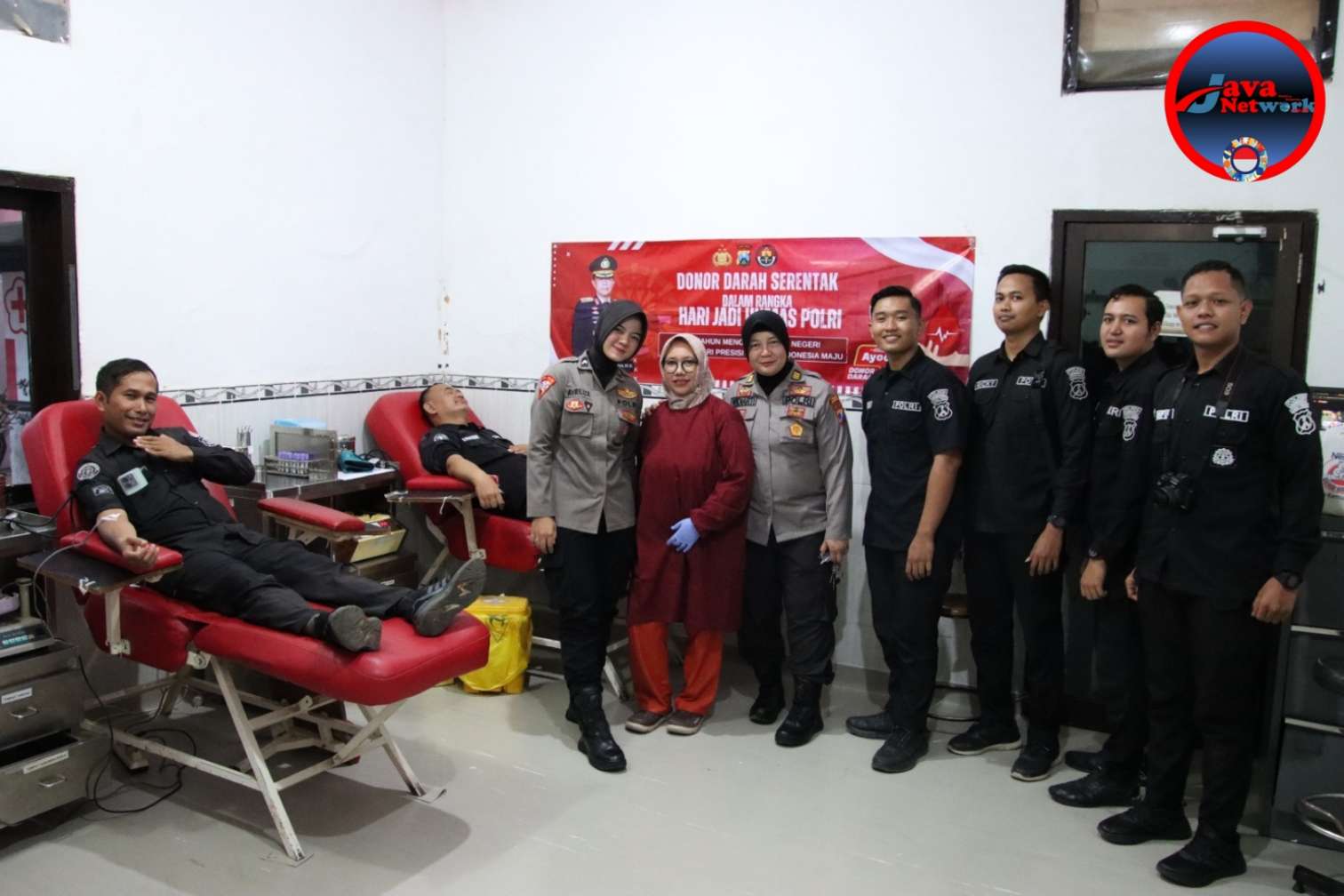 HUT Humas Polri ke-73, Polres Sumenep Gelar Baksos Donor Darah