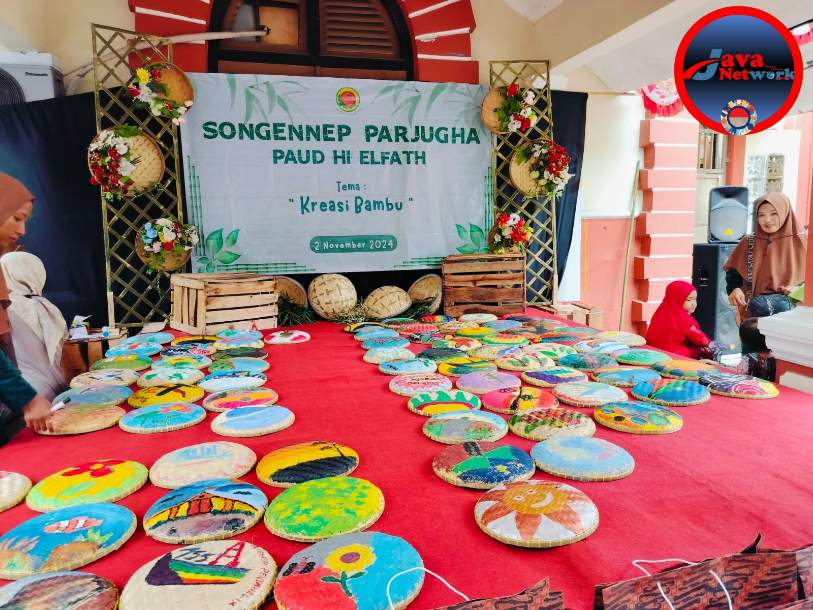 Keunikan Puncak Kegiatan Songennep Parjugha yang Digagas PAUD El Fath Sumenep Lewat Lomba Melukis Diatas Nampam