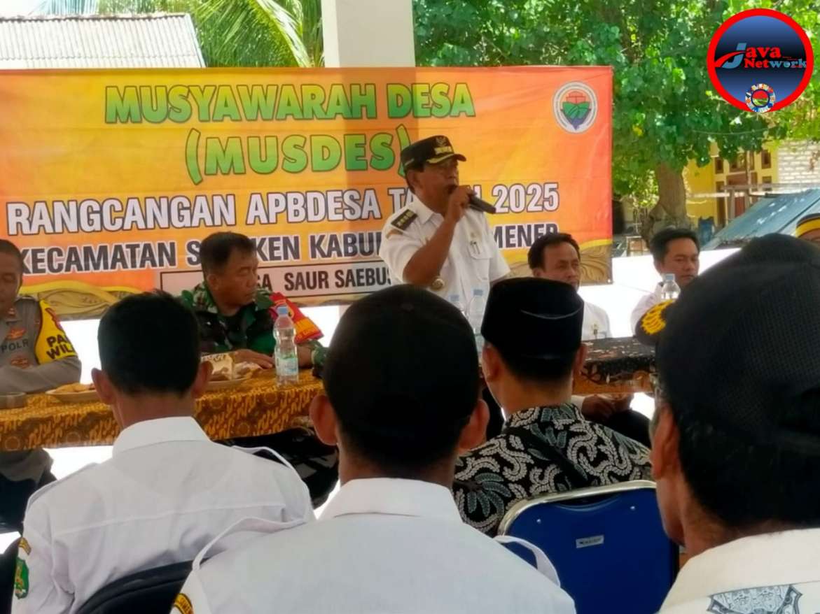 Danramil 0827/19 Sapeken Ikuti Musdes Rancangan APBDes Saur Saebus