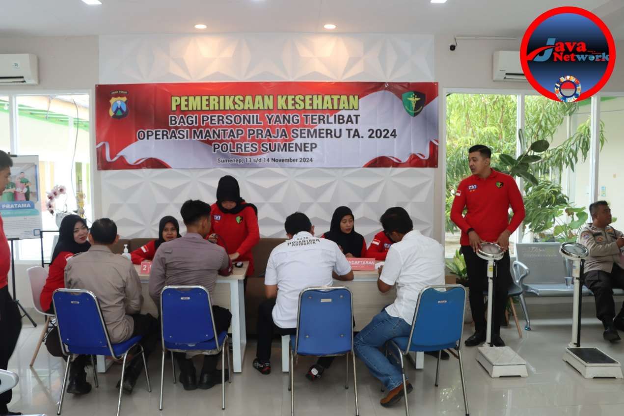Sebanyak 505 Personel Yang Terlibat Operasi Mantap Praja Dilakukan Cek Kesehatan Oleh Subsatgas Dokkes Polres Sumenep