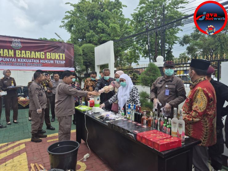 Kejari Sumenep Lakukan Pemusnahan BB Periode Juli - Oktober 2024, Berikut Rinciannya