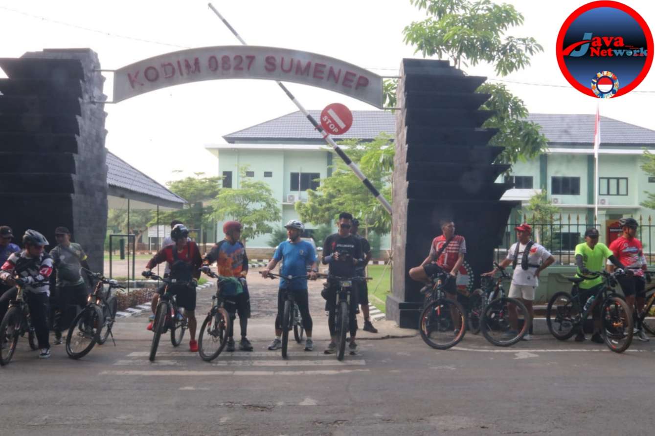 Gowes Sehat Bersama Dandim 0827/Sumenep, Telusuri Kota dan Desa Demi Jaga Kebugaran