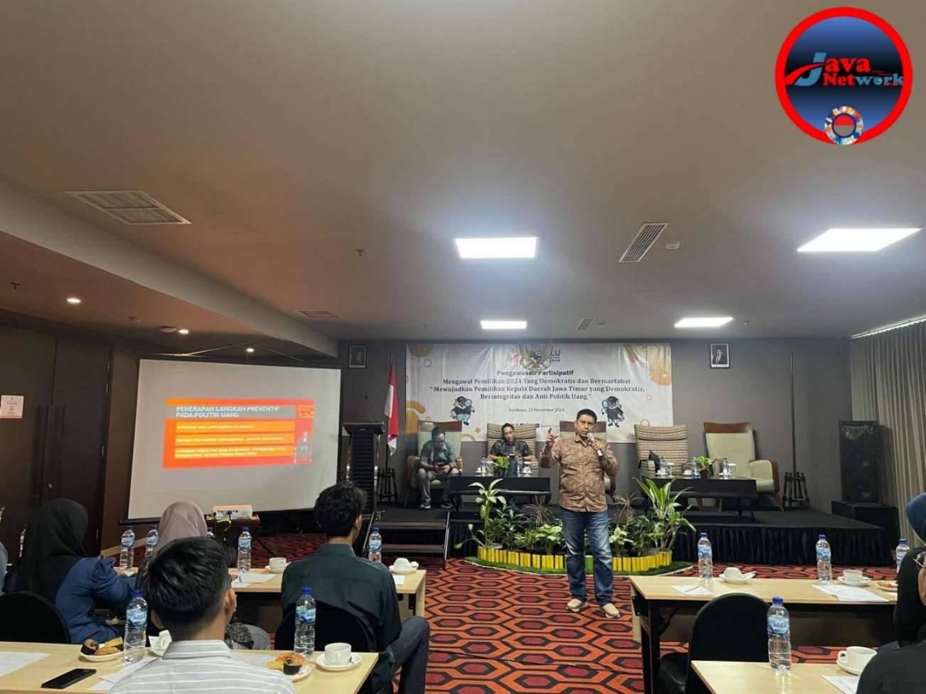 Hadiri Sosialisasi Pengawasan Partisipatif Digelar Bawaslu Jatim, Eks Ketua Panwaslu Sumenep : Masyarakat Harus Berani Tolak Money Politik