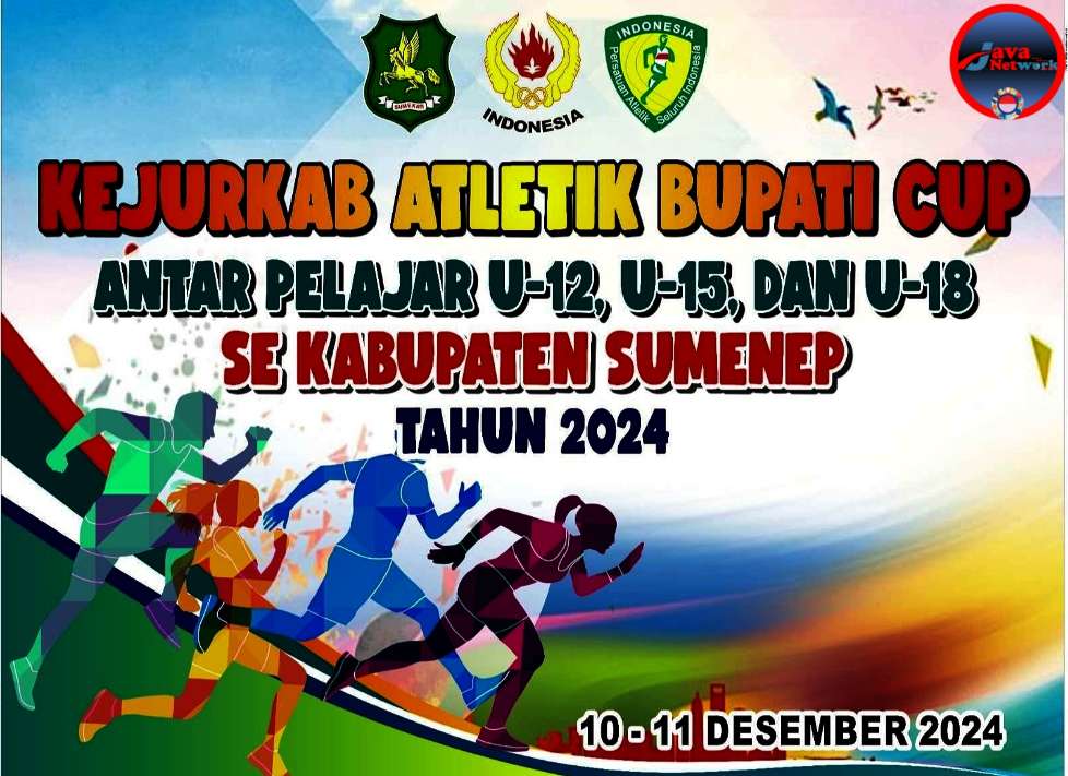 Pamflet Kejuaraan Kabupaten (Kejurkab) Atletik Bupati Cup Antar Pelajar se-Kabupaten Sumenep Tahun 2024