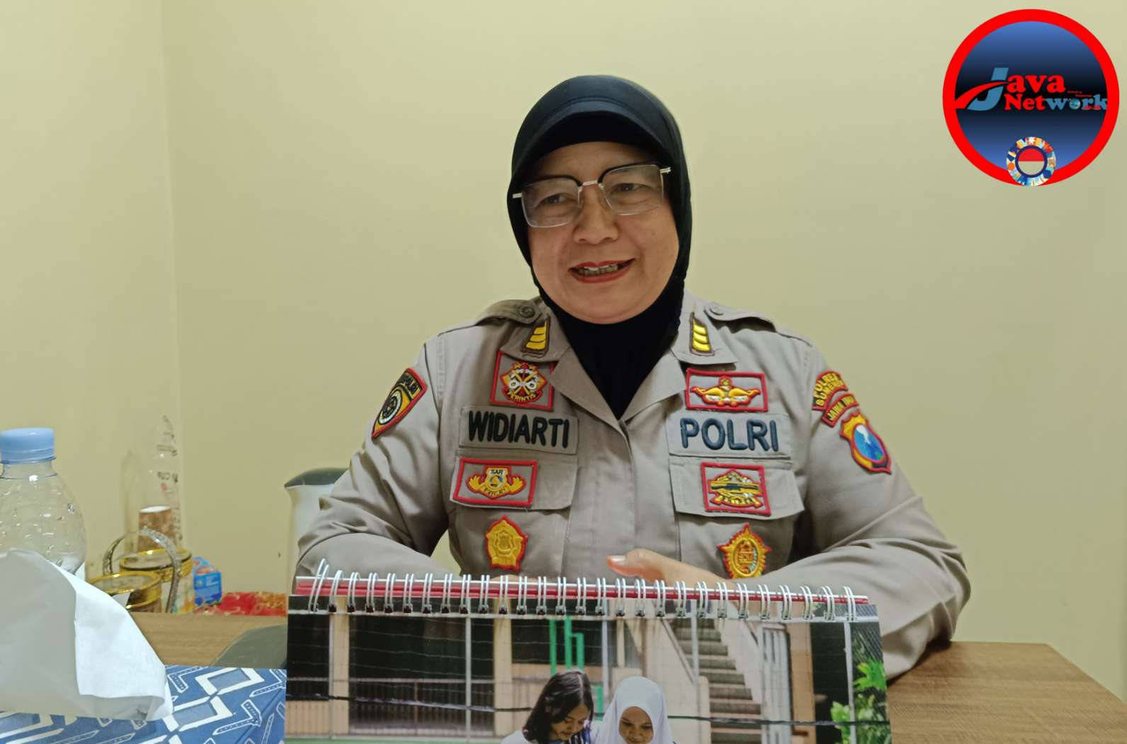 Kasi Humas Polres Sumenep AKP Widiarti, SH Saat Ditemui Diruang Kerjanya