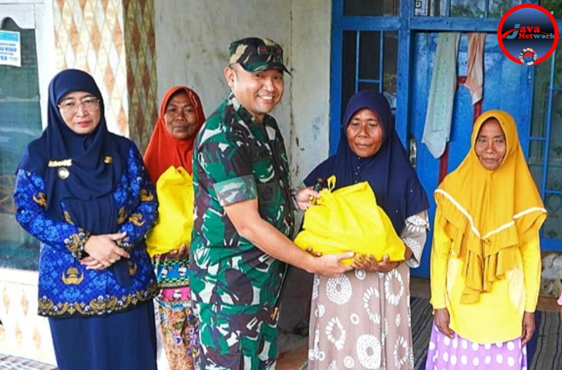 Tinjau Lokasi Tanggul Jebol di Patean, Dandim Bersama Forkopimda Sumenep Berikan Bantuan Sembako