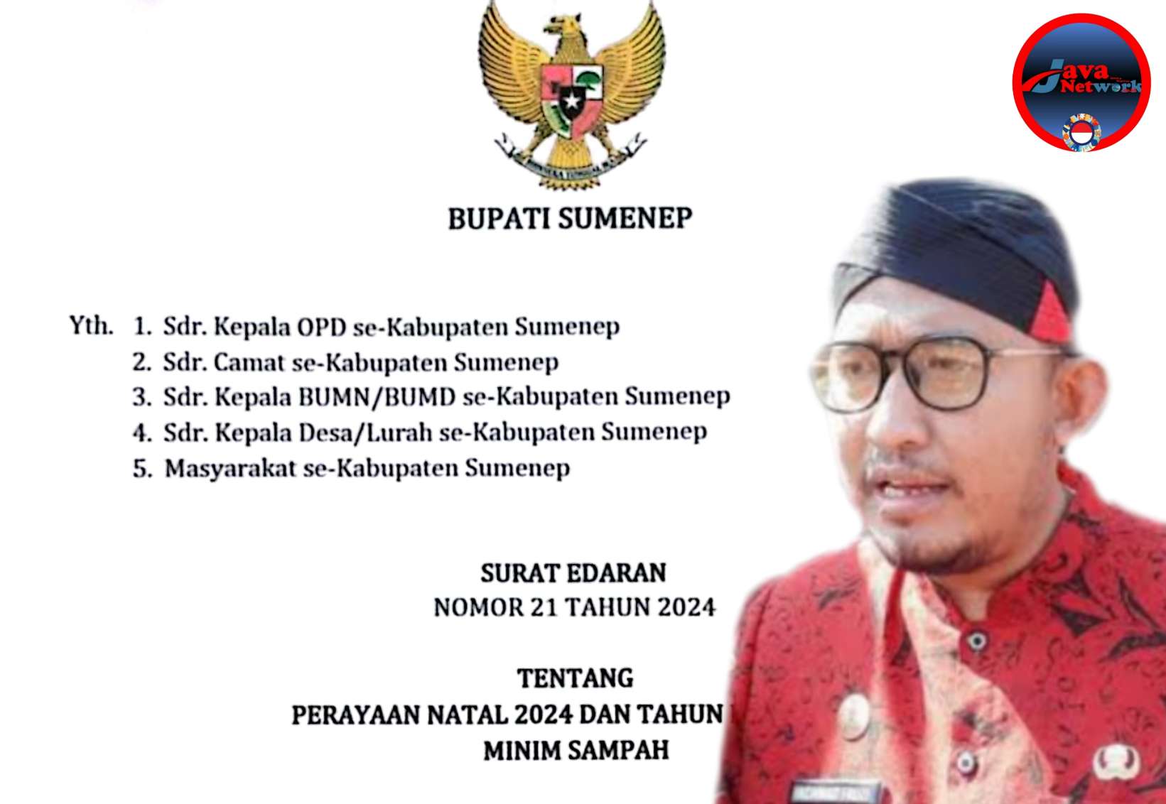 Surat Edaran Minim Sampah di Momentum Natal dan Tahun Baru 2025