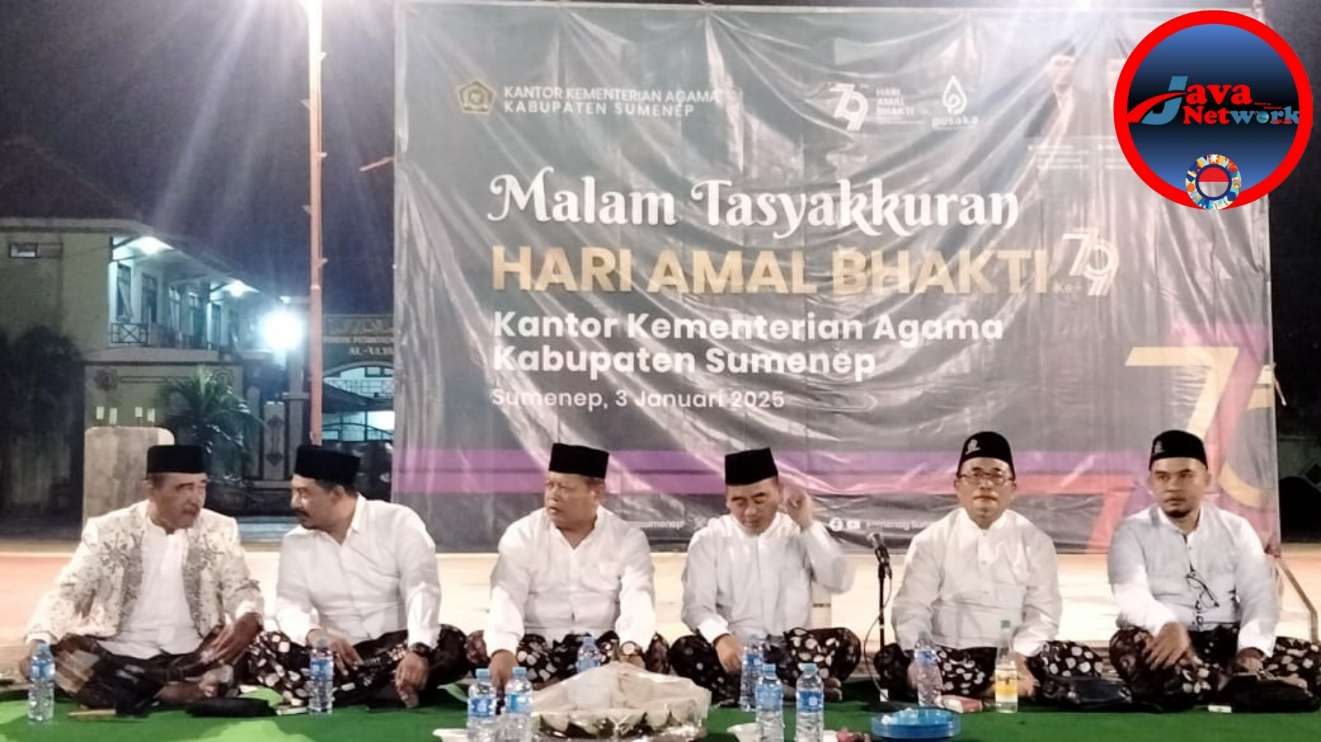 Kepala Kemenag Sumenep Abdul Wasid Bersama Pejabat di Acara Malam Tasyakuran HAB Ke-79 Kemenag 