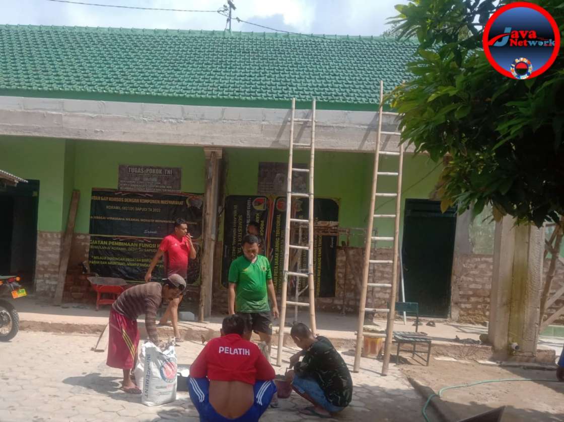 Semangat Tak Kenal Lelah, Koramil 0827/20 Sapudi Hampir Rampungkan Pembangunan Kantor