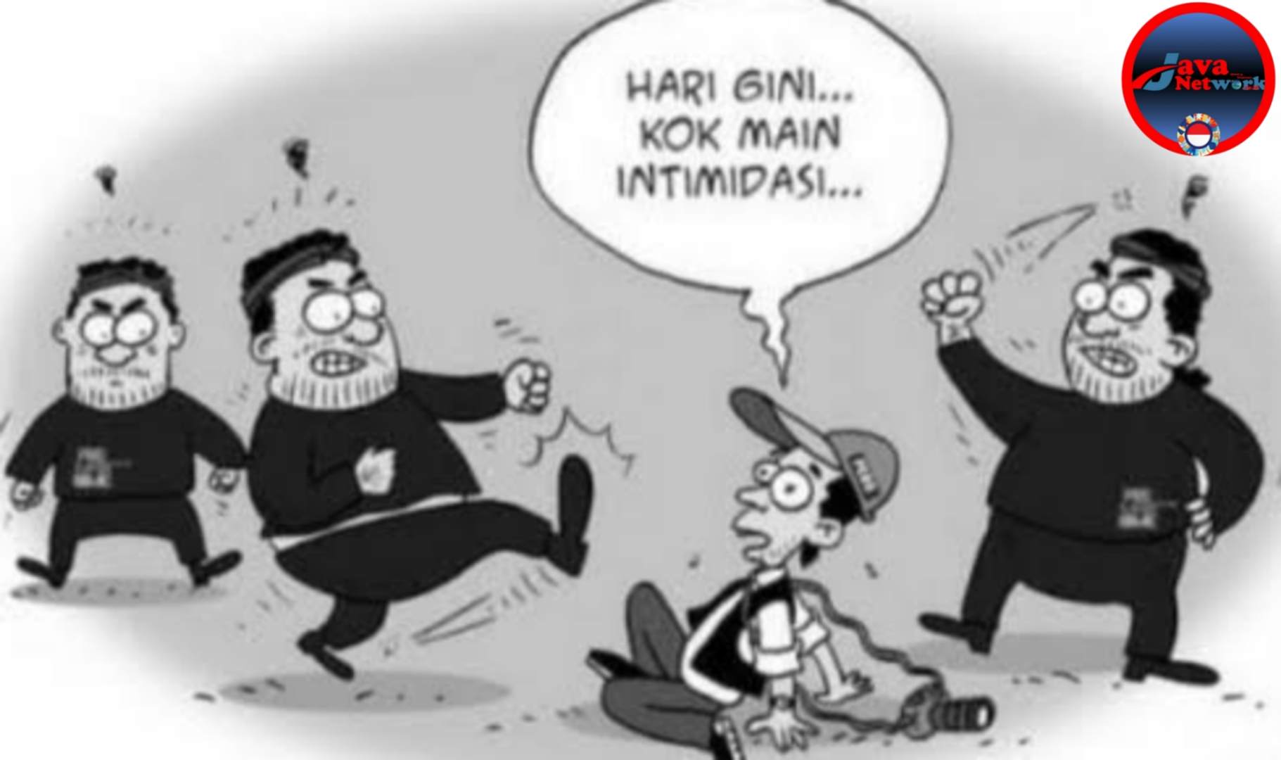 Karikatur Intimidasi Wartawan 