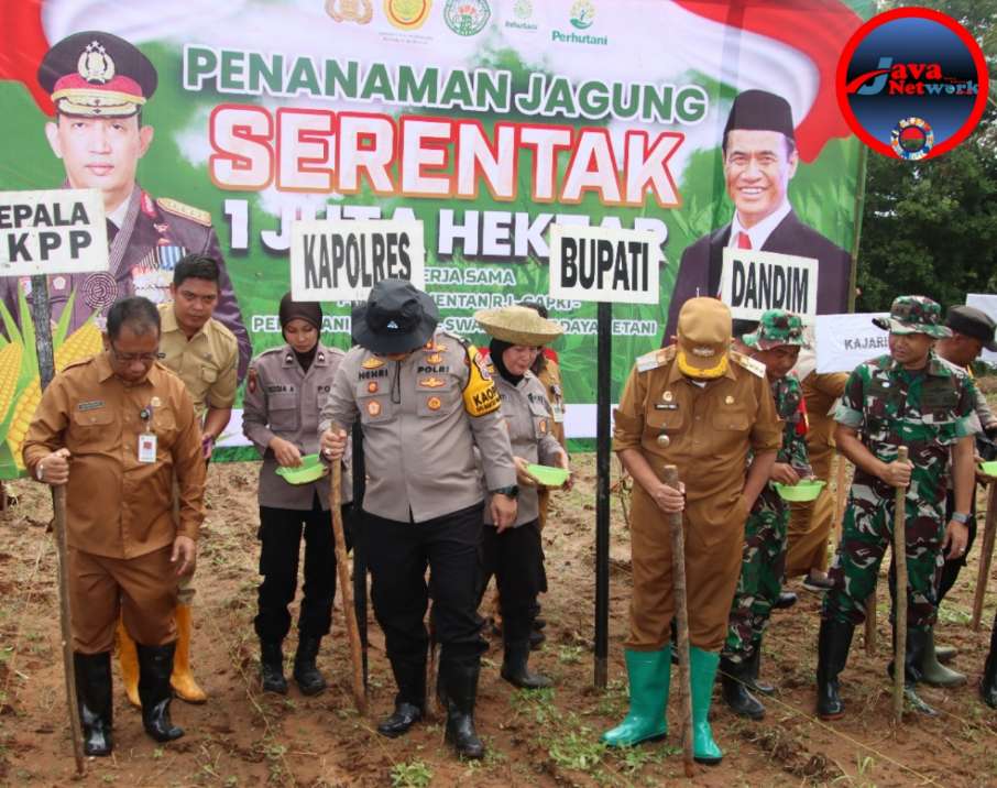 Harapan Kapolres Sumenep dalam Giat Tanam Jagung Bersama Forkopimda