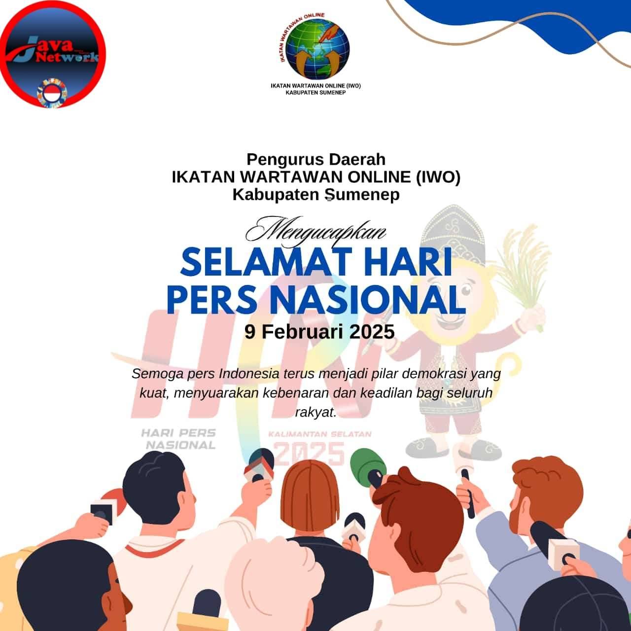 Pamflet Ucapan PD IWO Sumenep di HPN 2025