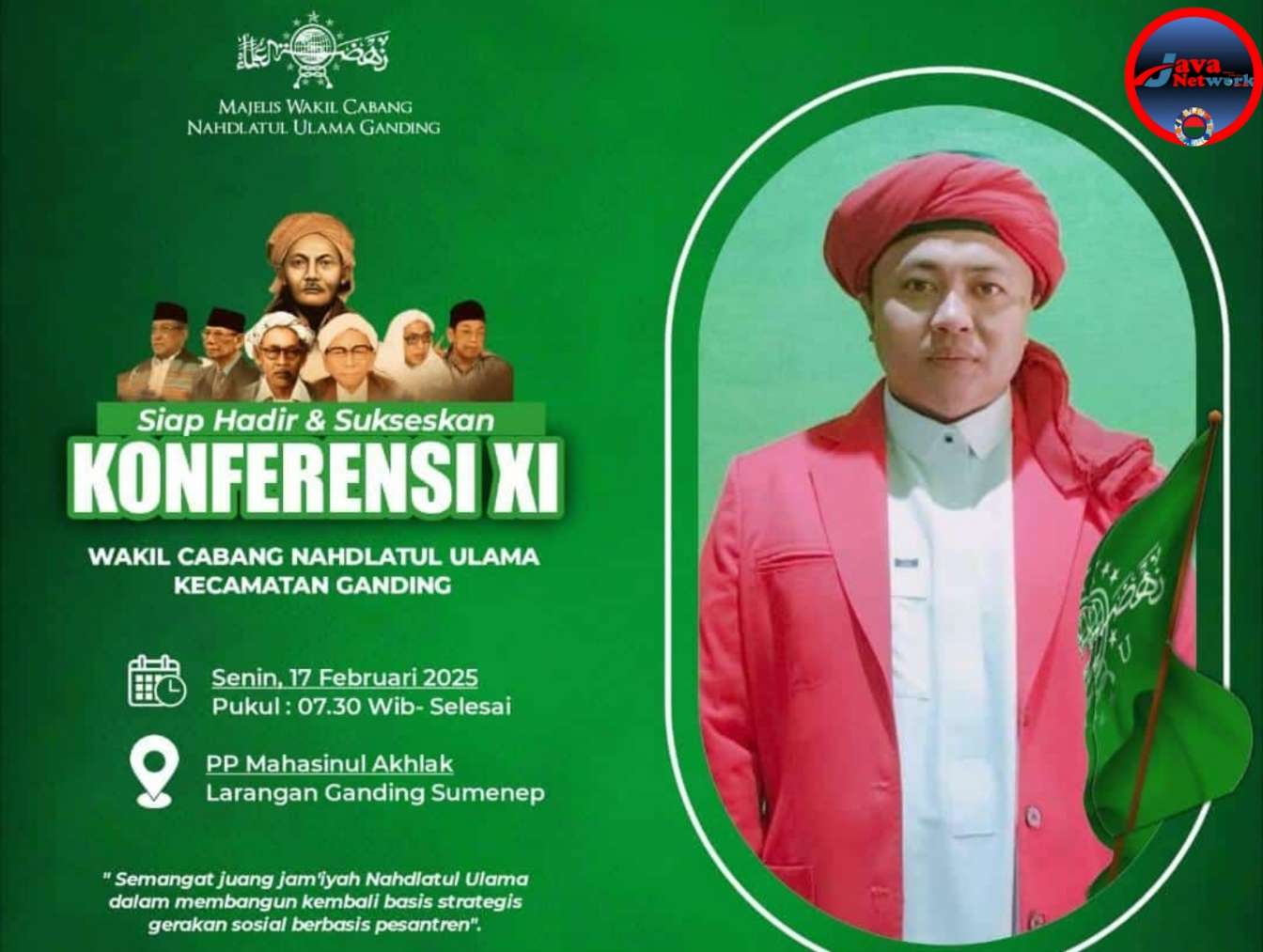 Pengasuh Ponpes Hidayatul Ulum Utara Gadu Barat Kecamatan Ganding KH. R Achmad Qusyairi Zaini MWCNU Ganding Gelar Konferensi XI: Momentum Kebangkitan dan Konsolidasi Nahdliyin