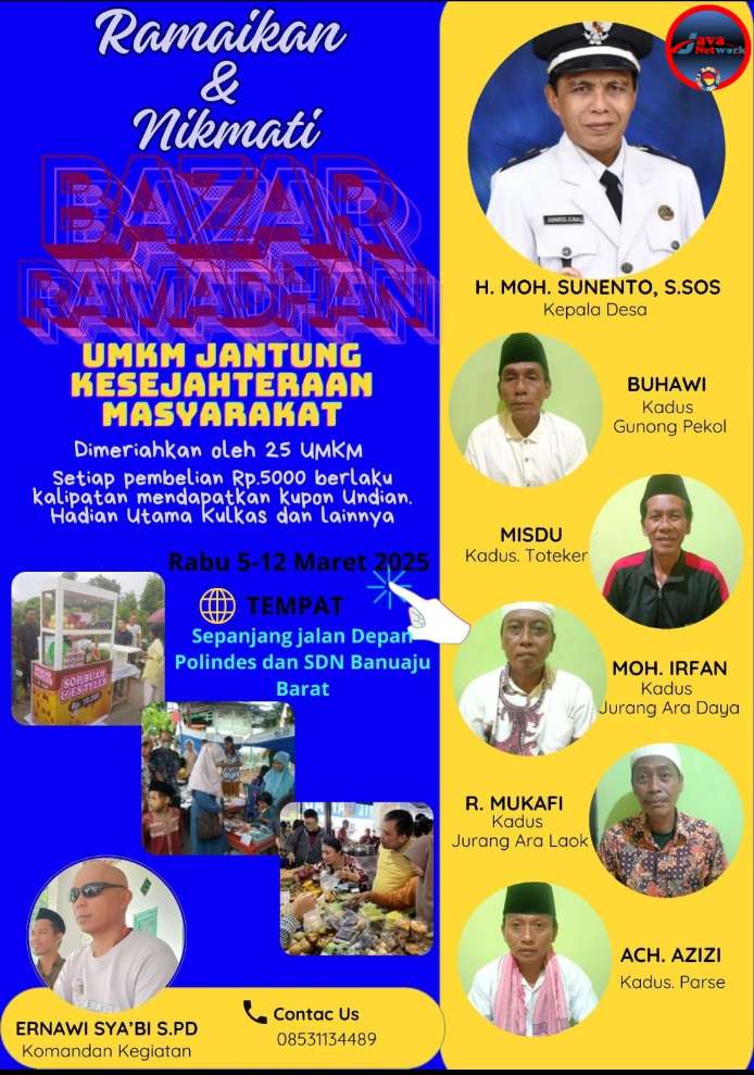 Pamflet Pemdes Banuaju Barat Kecamatan Batang2 Gelar Bazar Ramadhan